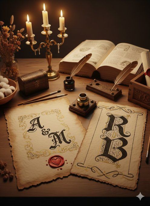 Le Duo de l’Officine – Deux Initiales Calligraphiées