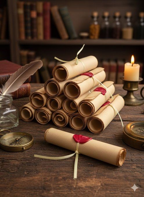Les Plis de l’Officine – Parchemin Artisanal & Sceau de Cire